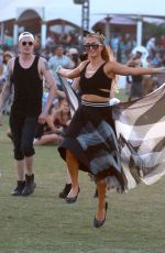 PARIS HILTON at Coachella Music Festival at Empire Polo Grounds in Indio