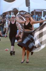 PARIS HILTON at Coachella Music Festival at Empire Polo Grounds in Indio