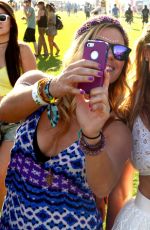 PARIS HILTON at Coachella Music Festival, Day 1
