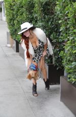 PHOEBE PRICE Walks Her Dog Out in Los Angeles
