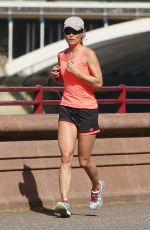 PIPPA MIDDLETON in Shorts Out Jogging in London 04/15/2015