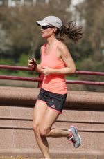 PIPPA MIDDLETON in Shorts Out Jogging in London 04/15/2015