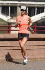 PIPPA MIDDLETON in Shorts Out Jogging in London 04/15/2015