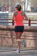 PIPPA MIDDLETON in Shorts Out Jogging in London 04/15/2015