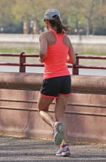PIPPA MIDDLETON in Shorts Out Jogging in London 04/15/2015