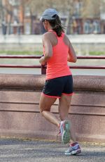 PIPPA MIDDLETON in Shorts Out Jogging in London 04/15/2015