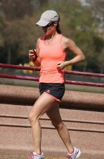 PIPPA MIDDLETON in Shorts Out Jogging in London 04/15/2015
