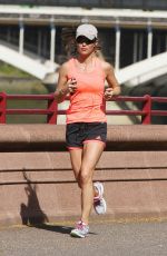 PIPPA MIDDLETON in Shorts Out Jogging in London 04/15/2015