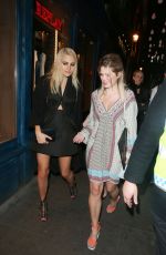 PIXIE LOTT and ALEXIS KNOX Leaves Cirque Le Soir Night Club in London