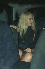 PIXIE LOTT and ALEXIS KNOX Leaves Cirque Le Soir Night Club in London