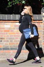 Pregnant ABIGAIL ABBEY CLANCY Heading to a Gym in London 04/27/2015