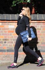 Pregnant ABIGAIL ABBEY CLANCY Heading to a Gym in London 04/27/2015