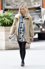 Pregnant Fearne Cotton Arrives at BBC Radio 1 in London