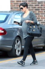 Pregnant FRANKIE SANDFORD Out and About in London 04/28/2015