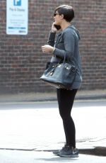 Pregnant FRANKIE SANDFORD Out and About in London 04/28/2015