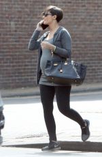 Pregnant FRANKIE SANDFORD Out and About in London 04/28/2015