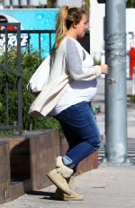 Pregnant HAYLIE DUFF Out and About in Beverly Hills
