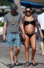 Pregnant NAYA RIVERA in Bikini Out and About in Hawaii