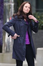 RACHEL NICOLS on the Set of Continuum in Vancouver 04/21/2015