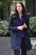 RACHEL NICOLS on the Set of Continuum in Vancouver 04/21/2015