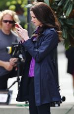 RACHEL NICOLS on the Set of Continuum in Vancouver 04/21/2015
