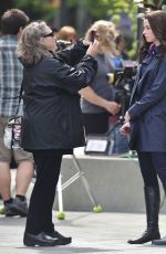 RACHEL NICOLS on the Set of Continuum in Vancouver 04/21/2015