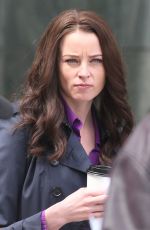 RACHEL NICOLS on the Set of Continuum in Vancouver 04/21/2015