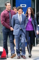 RACHEL NICOLS on the Set of Continuum in Vancouver 04/21/2015