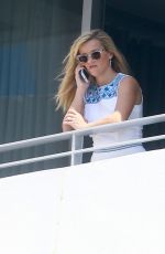 REESE WITHERSPOON at a Hotel Balcony in Miami 04/20/2015