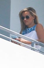 REESE WITHERSPOON at a Hotel Balcony in Miami 04/20/2015