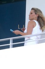 REESE WITHERSPOON at a Hotel Balcony in Miami 04/20/2015