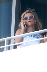 REESE WITHERSPOON at a Hotel Balcony in Miami 04/20/2015