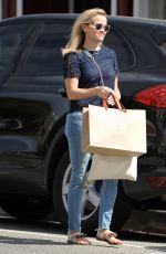 REESE WITHERSPOON in Jeans Out Shopping in Brentwood 04/30/2015