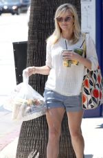 REESE WITHERSPOON inShorts Out Shopping in Beverly Hills 04/18/2015