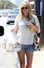 REESE WITHERSPOON inShorts Out Shopping in Beverly Hills 04/18/2015
