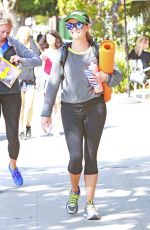 REESE WITHERSPOON Leaves a Hym in Brentwood