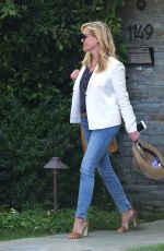 REESE WITHERSPOON Leaves Her New House in Pacific Palisades