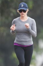 REESE WITHERSPOON Out Jogging in Brentwood