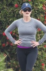 REESE WITHERSPOON Out Jogging in Brentwood