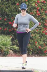 REESE WITHERSPOON Out Jogging in Brentwood