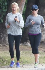 REESE WITHERSPOON Out Jogging in Brentwood