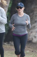 REESE WITHERSPOON Out Jogging in Brentwood