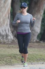 REESE WITHERSPOON Out Jogging in Brentwood