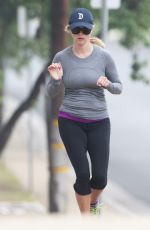 REESE WITHERSPOON Out Jogging in Brentwood
