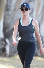 REESE WITHERSPOON Out Walking in Brentwood  04/29/2015