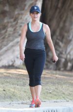 REESE WITHERSPOON Out Walking in Brentwood  04/29/2015