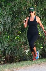 REESE WITHERSPOON with Her Dog Out Jogging in Brentwood