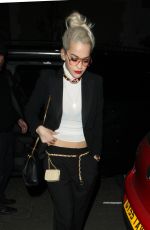 RITA ORA Arrives at Groucho Club in London 04/23/2015