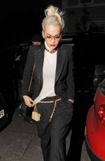 RITA ORA Arrives at Groucho Club in London 04/23/2015