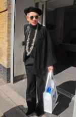 RITA ORA in Black Suit Out in London